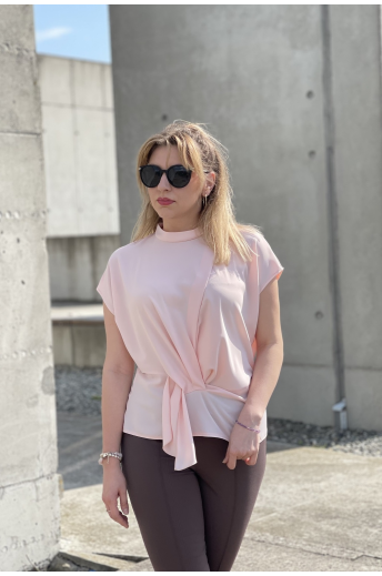 BLUZKA DAMSKA BEZ RĘKAWA | RÓŻOWA