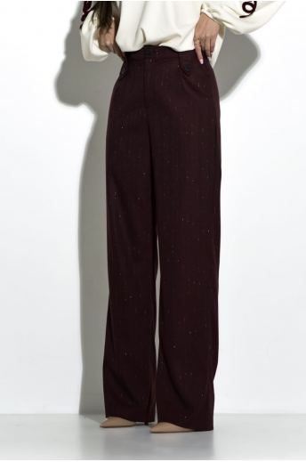 SPODNIE W JODEŁKĘ ZE ZŁOTĄ NITKĄ | ŚLIWKOWE